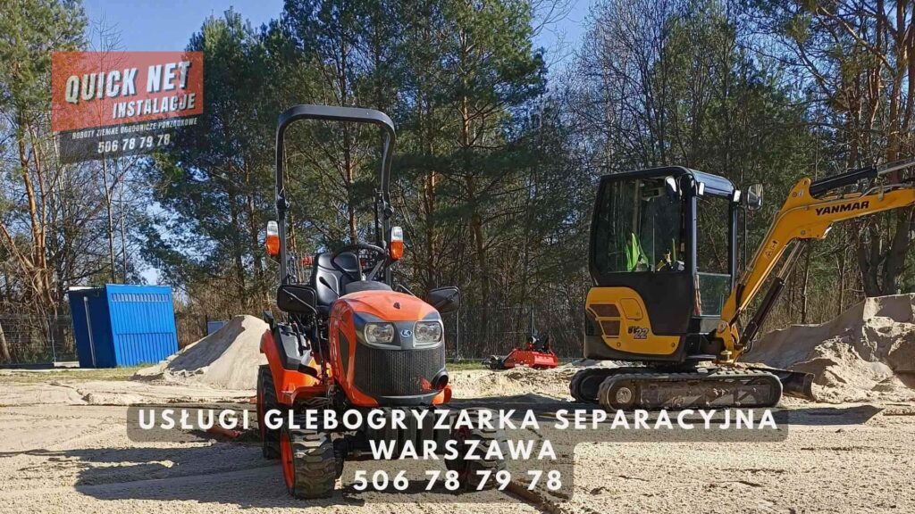 Wynajem usługi wypożyczalnia glebogryzarka separacyjna Warszawa usługi ogrodnicze