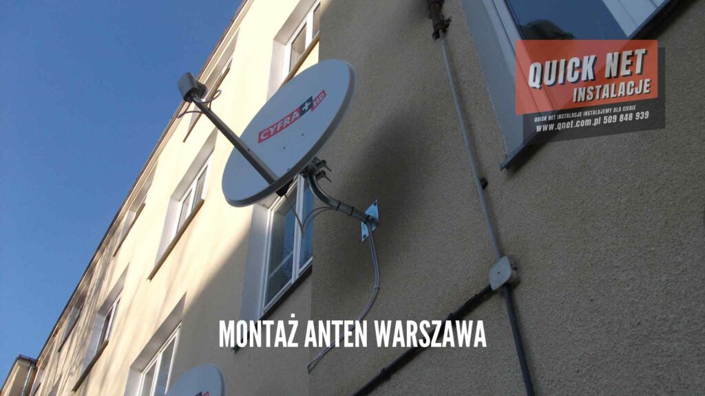 montaż anten Warszawa, montaz anten satelitarnych warszawa, ustawianie anteny satelitarnej warszawa