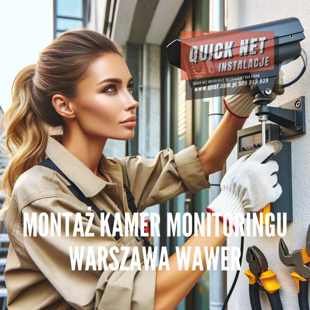 montaż kamer na domu Warszawa Wawer