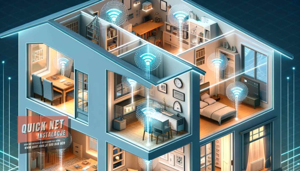system wzmocnienia wifi w domu mesh warszawa