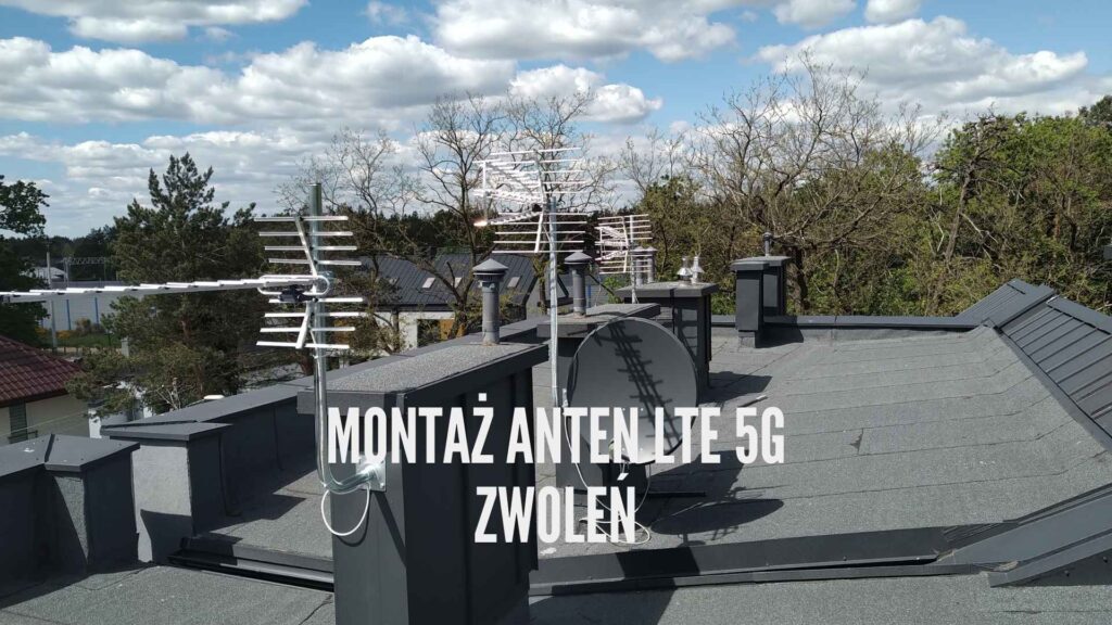 Instalacja anten internetowych zewnętrznych LTE 5G Zowleń powiat zwoleński, quick net instalacje