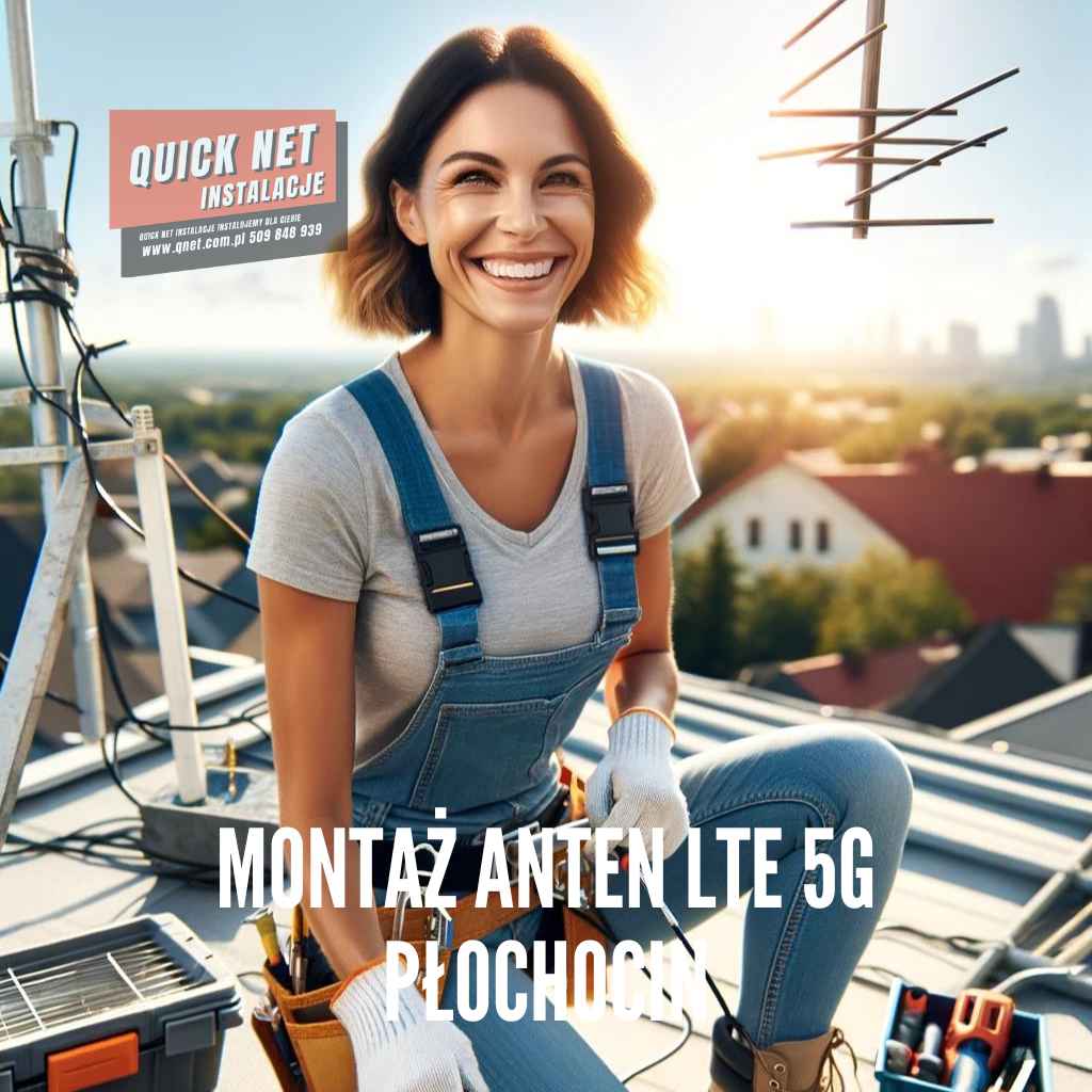 instalacje anten zewnętrznych do modemów LTE 5G wznacniajacych sygnał gsm sieci komórkowej Płochocin powiat warszawski zachodni ,quick net instalacje