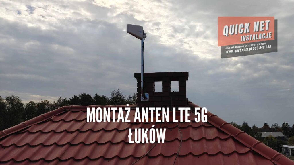 wzmacniacz sygnału GSM LTE 5G zwiększający prędkość Internetu mobilnego antena zewnętrzna Łuków powiat łukowski