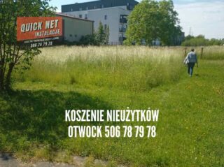 Koszenie nieużytków usługi koszenia trawy łąki zarośli kosiarką bijakową traktorem Otwock powiat otwocki