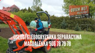 Usługi glebogryzarka separacyjna Magdalenka przekopanie ziemi pod trawnik oranie wynajem