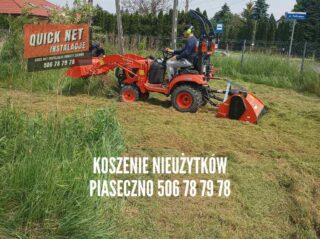 koszenie nieużytków usługi trawy kosiarka bijakowa traktor Piaseczno powiat piaseczyński