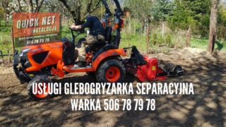 usługi glebogryrarka separacyjna kultywator Warka powiat grójecki do zakładania trawnika ogrodnik