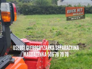 usługi glebogryzarka Magdalenka powiat piaseczyński wynajem traktora do przekopania działki