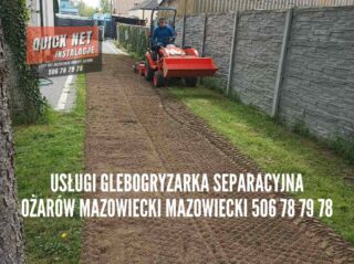 usługi ogrodnicze glebogryzarka separacyjna wynajem Ożarów Mazowiecki